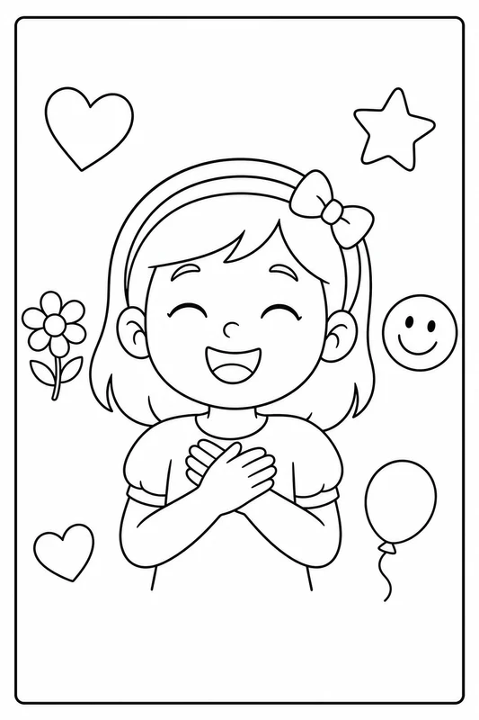 Dibujos de emociones y sentimientos para colorear 3