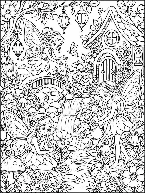 Dibujos de fairy para colorear 9