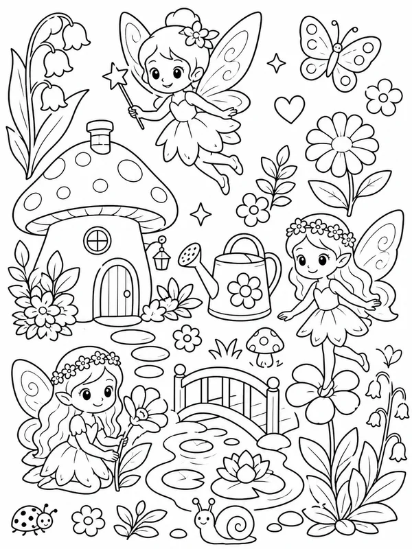 Dibujos de fairy para colorear 8