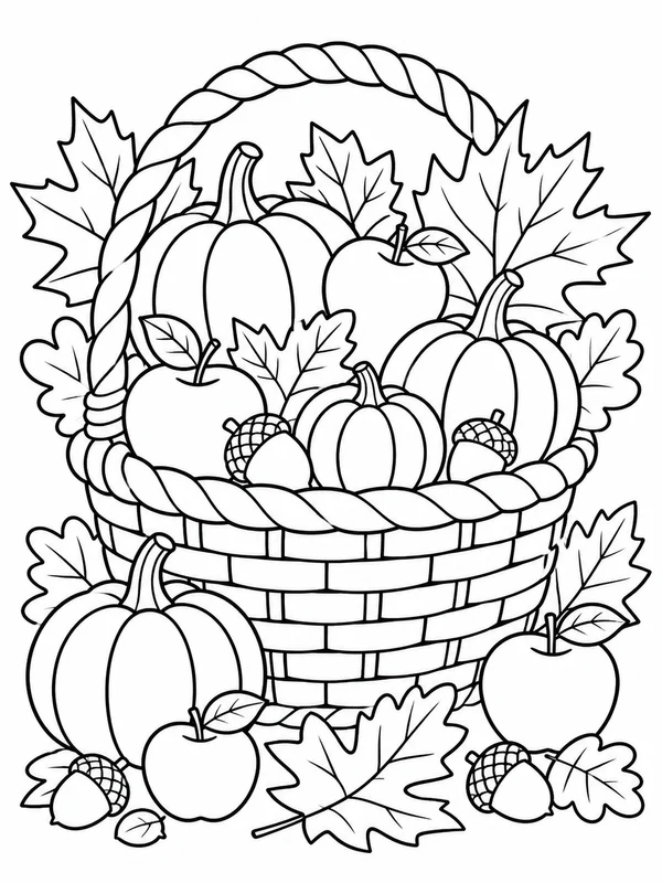 Dibujos de otoño para colorear 11