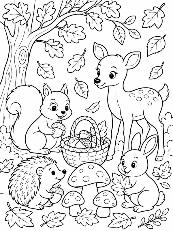 Dibujos de otoño para colorear 10