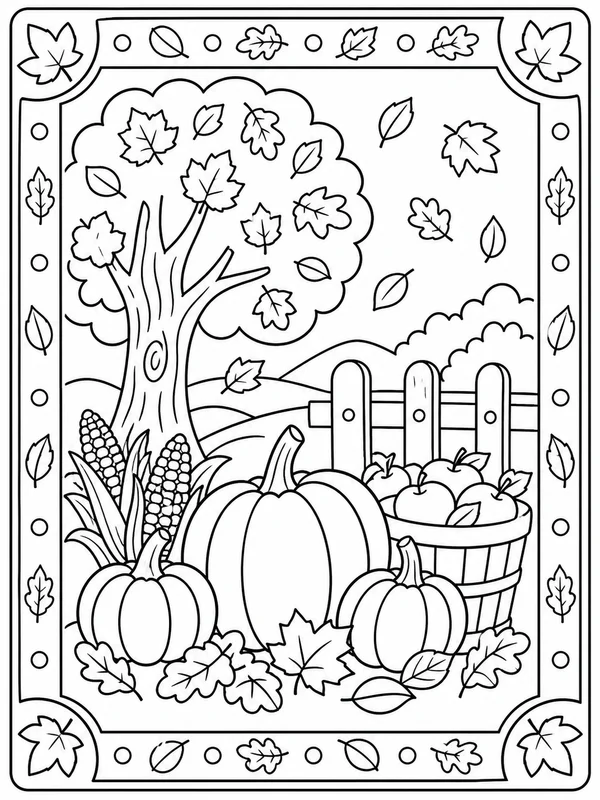 Dibujos de otoño para colorear 8