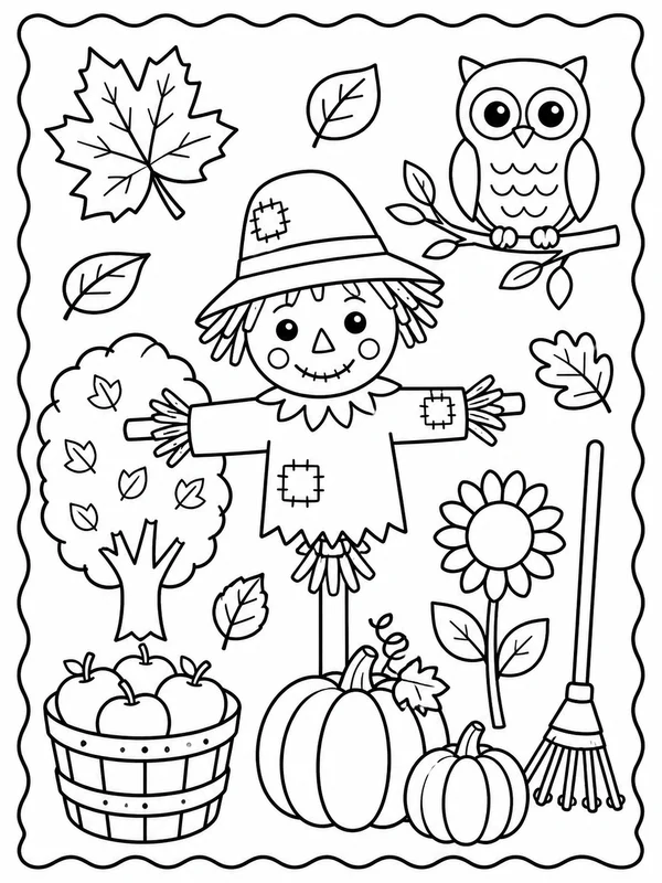 Dibujos de otoño para colorear 7