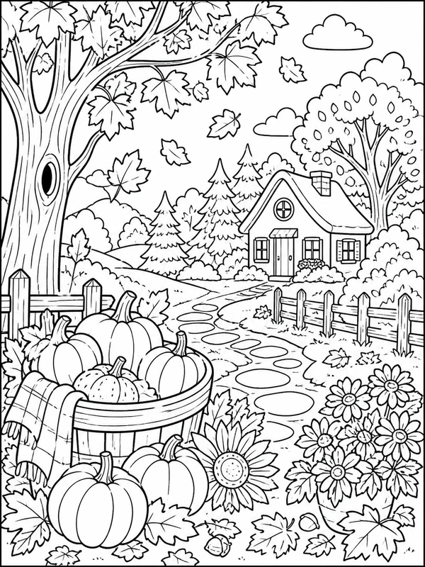 Dibujos de otoño para colorear 6
