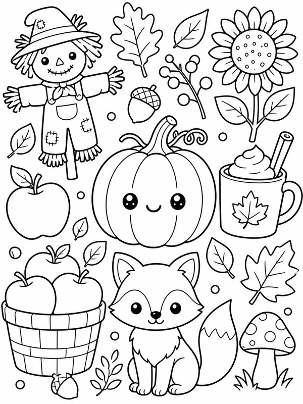Dibujos de otoño para colorear 5