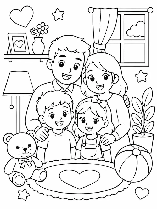 Crea dibujos para colorear desde fotos familiares ejemplo