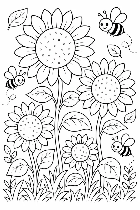 Dibujos de flores para colorear 20