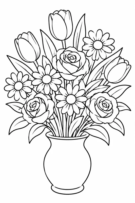 Dibujos de flores para colorear 19