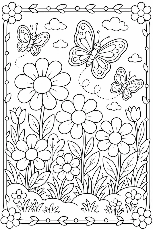 Dibujos de flores para colorear 18