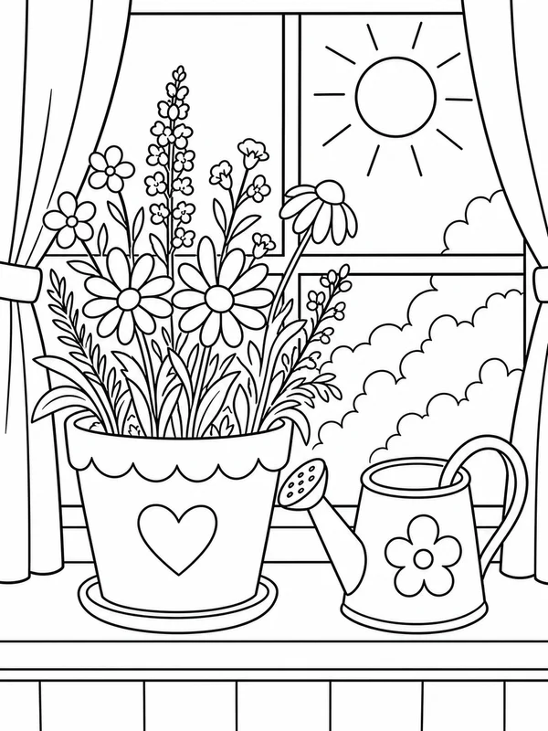 Dibujos de flores para colorear 11