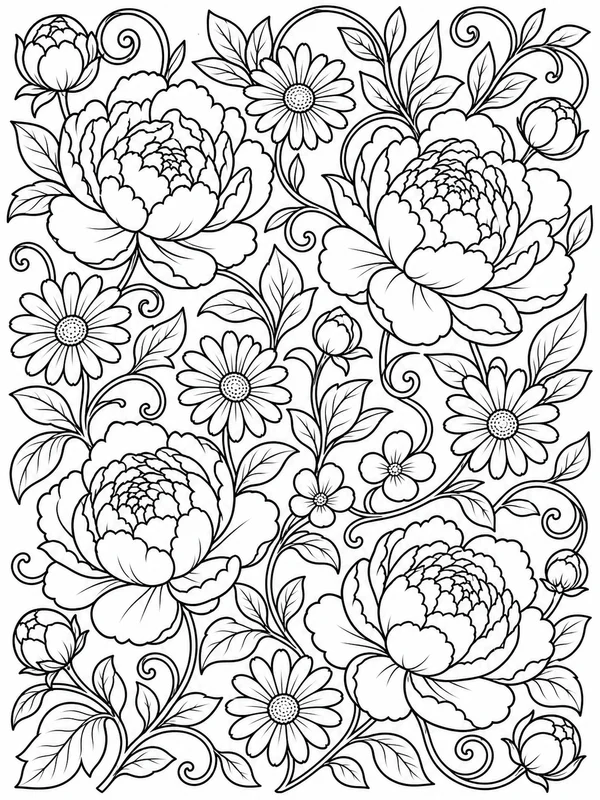 Dibujos de flores para colorear 8