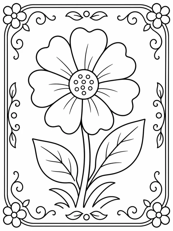 Dibujos de flores para colorear 16