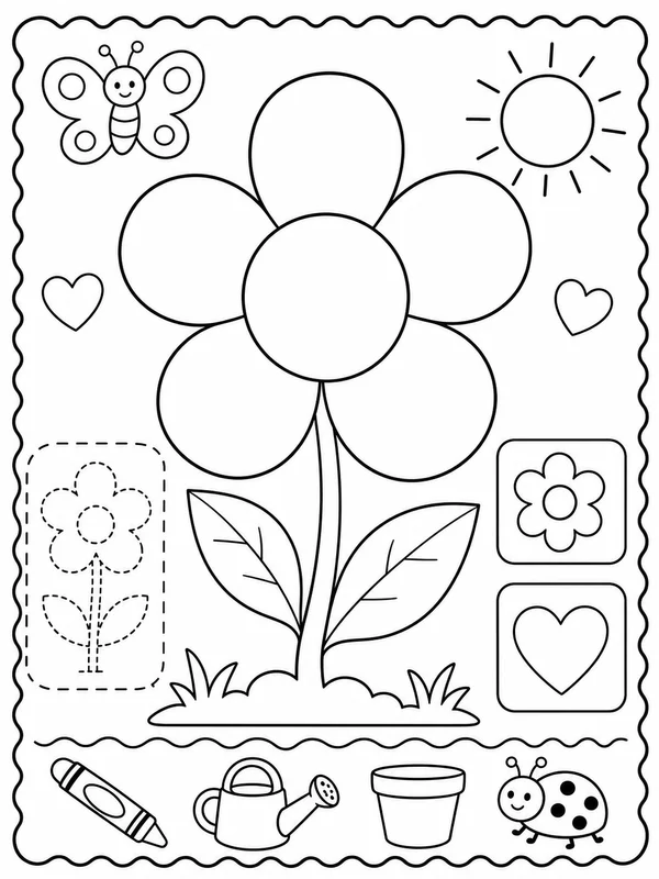 Dibujos de flores para colorear 15