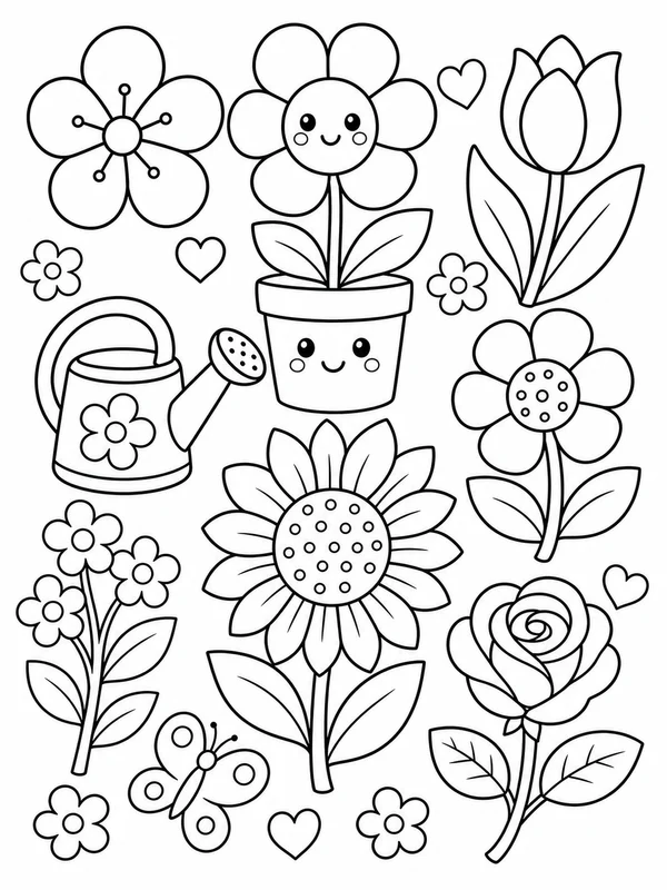 Dibujos de flores para colorear 13