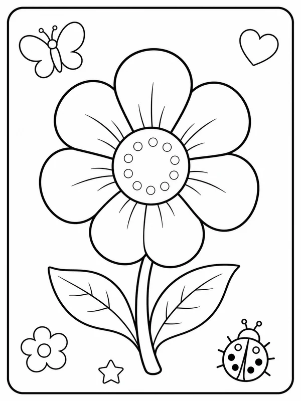 Dibujos de flores para colorear 6