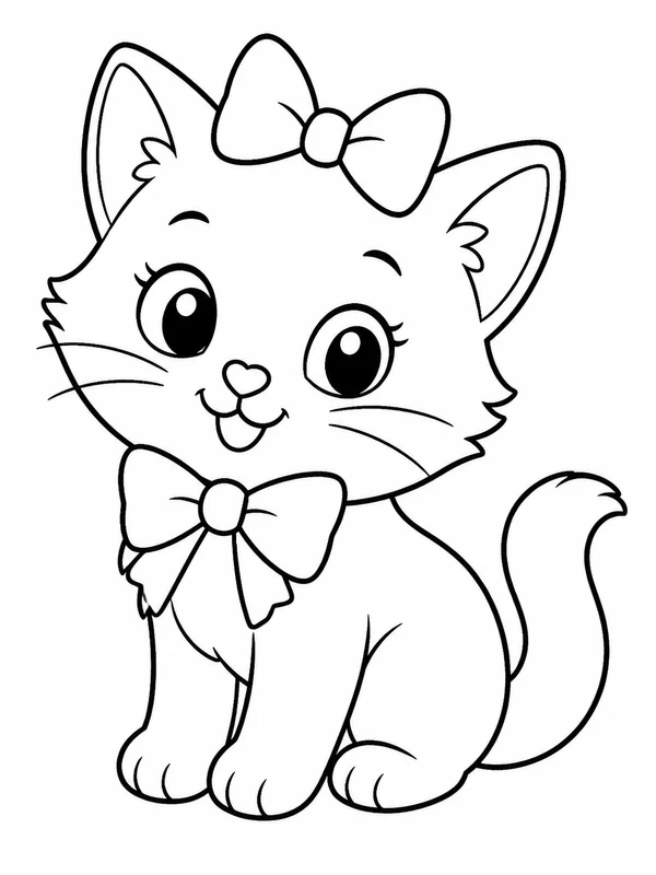 Hello Kitty printable coloring page printable line art