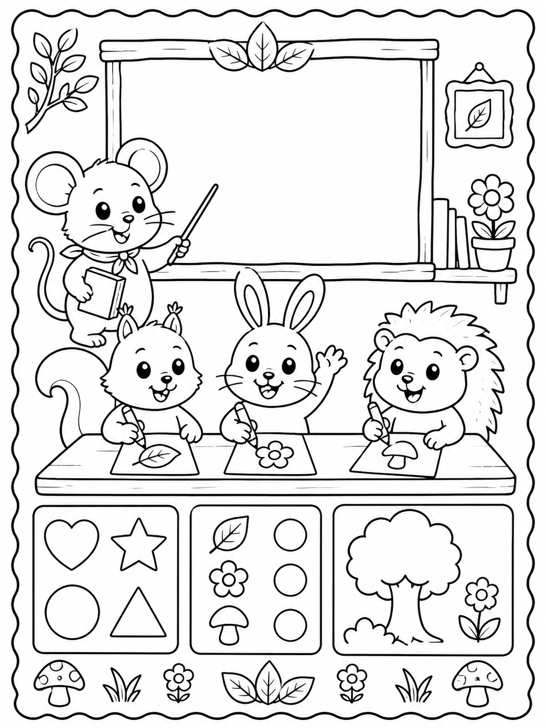 Mickey Mouse printable coloring page printable line art