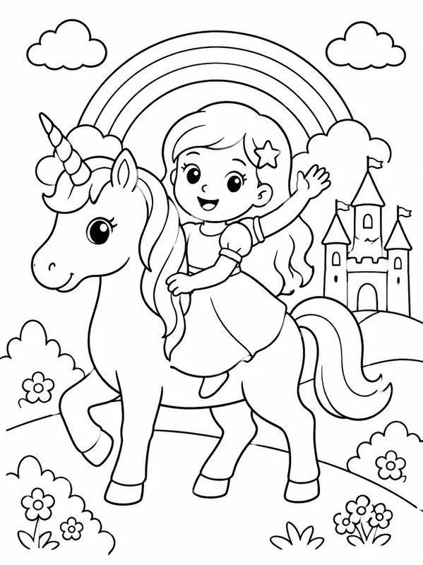 Personalized Story Coloring Pages: beginner-friendly personalized story coloring pages page with one clear focal subject and large open coloring areas