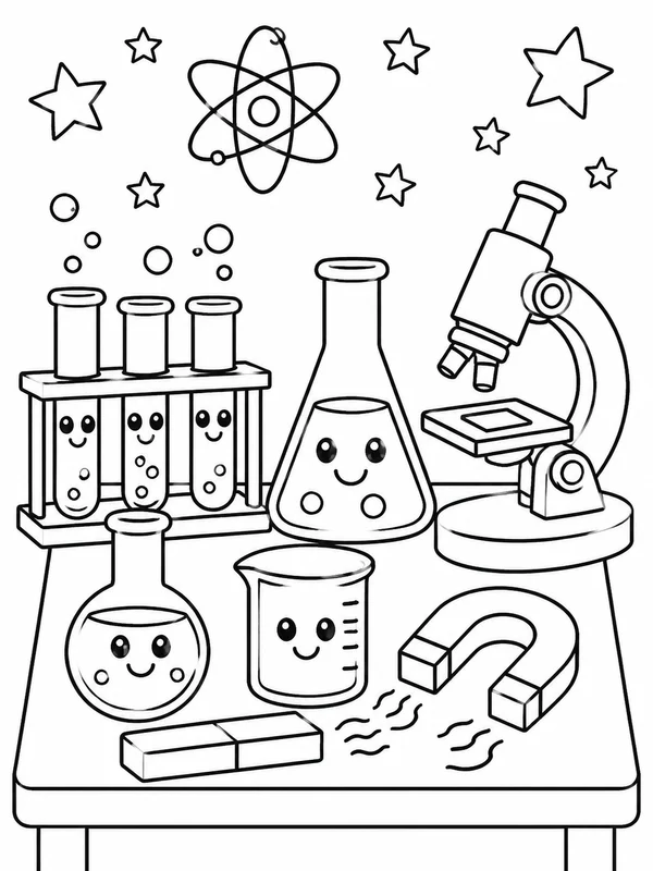 Dibujos de ciencia para colorear 12