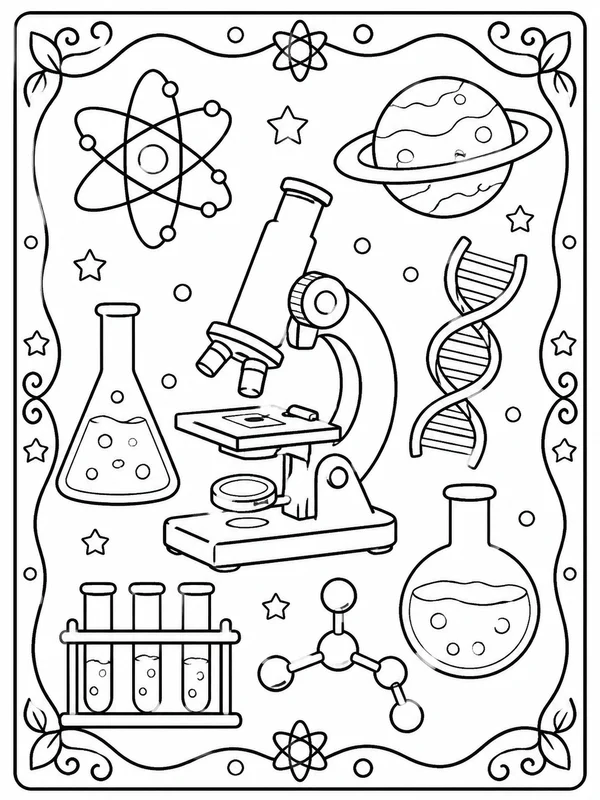 Dibujos de ciencia para colorear 8