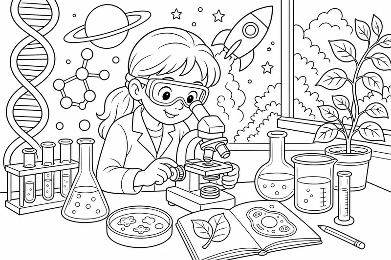 Dibujos de ciencia para colorear 6