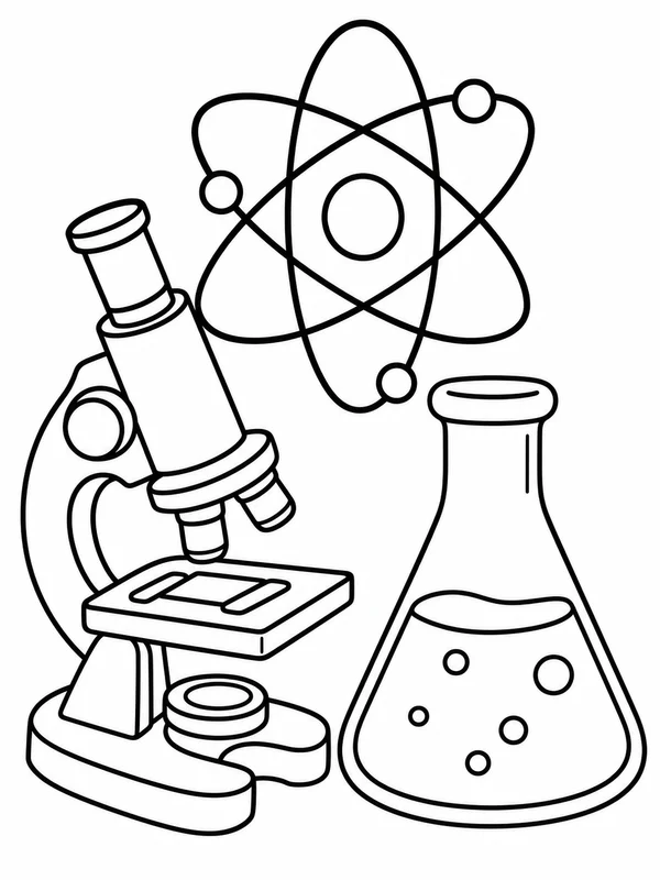 Dibujos de ciencia para colorear 4