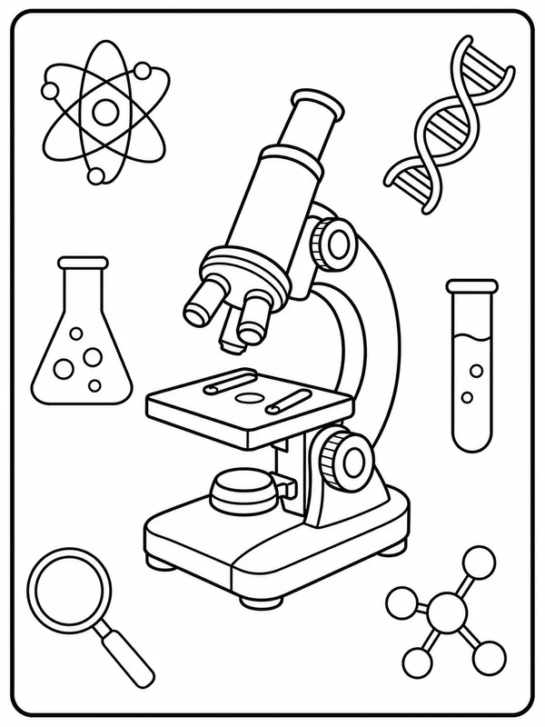 Dibujos de ciencia para colorear 3