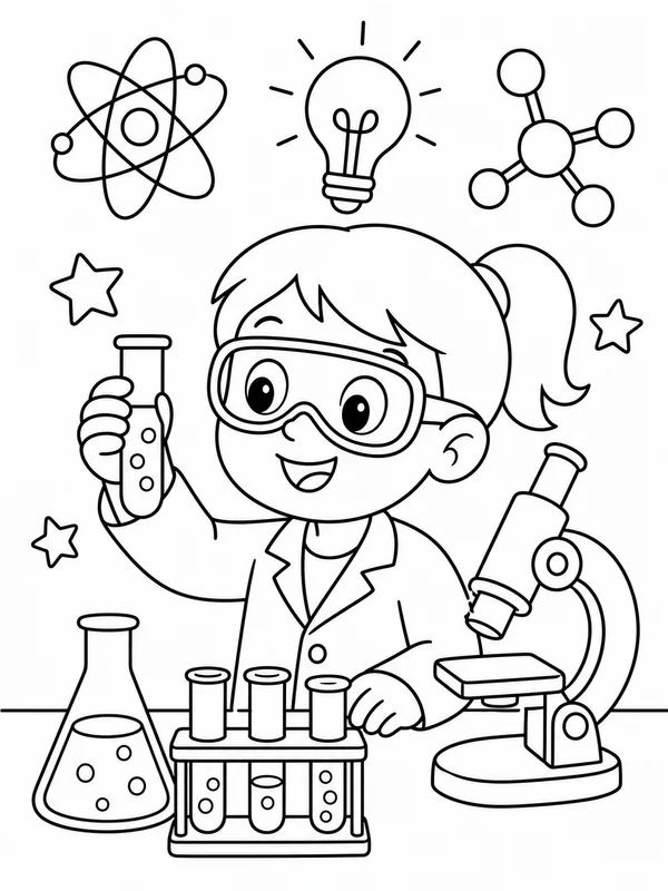 Dibujos de ciencia para colorear 2