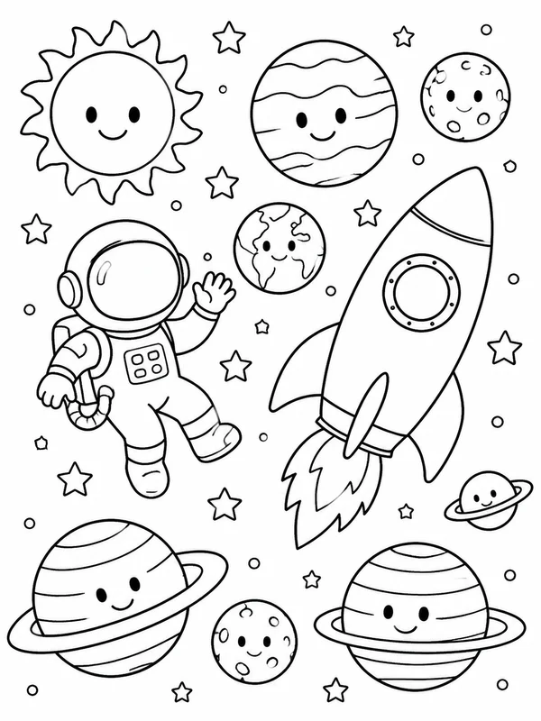 Dibujos de sistema solar para colorear 11