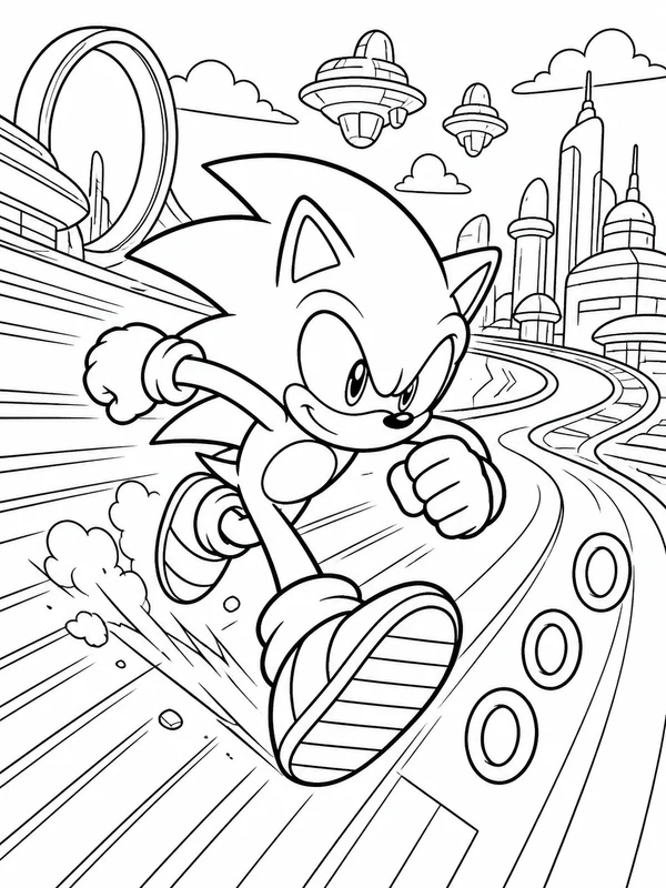 Dibujos de Sonic para colorear 10