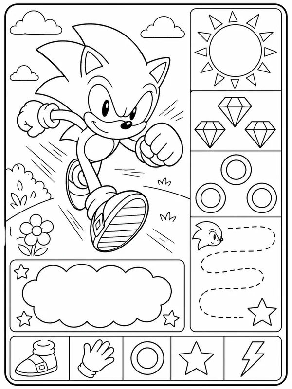 Dibujos de Sonic para colorear 7