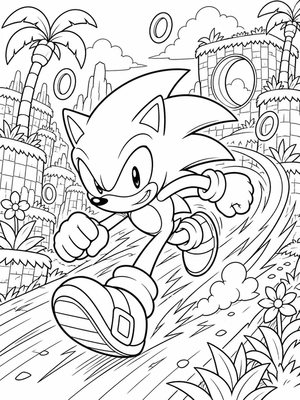 Dibujos de Sonic para colorear 6