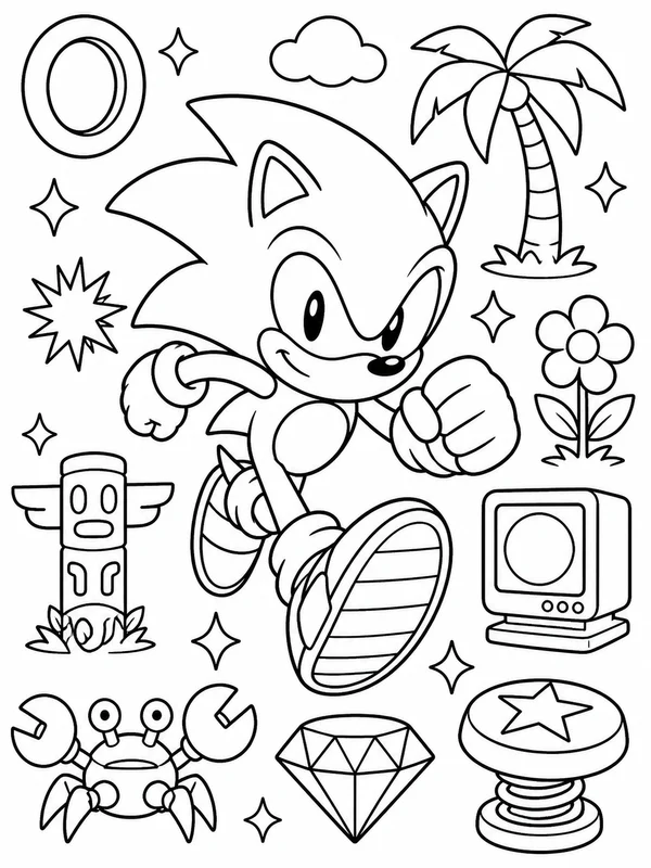 Dibujos de Sonic para colorear 5