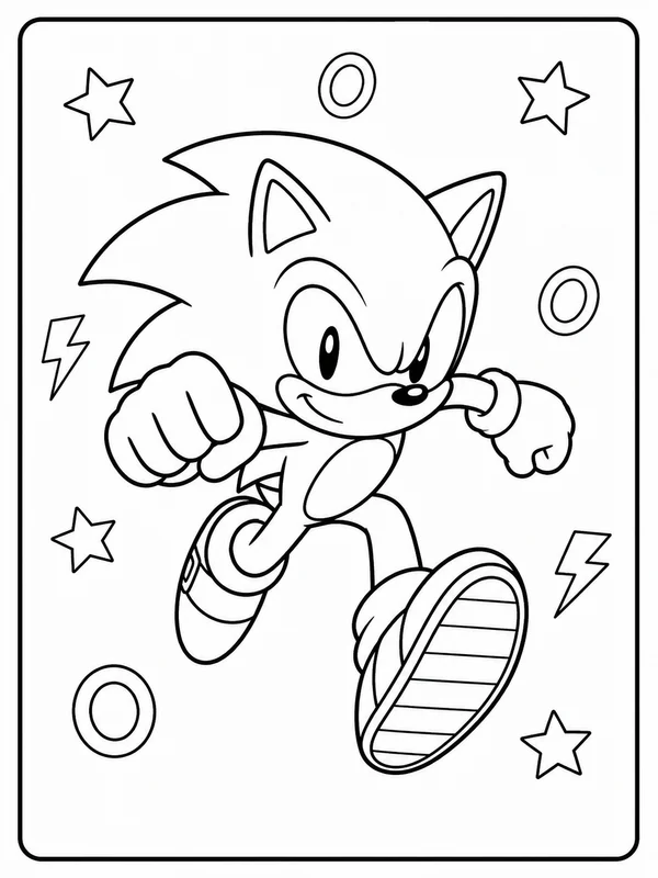Dibujos de Sonic para colorear 3