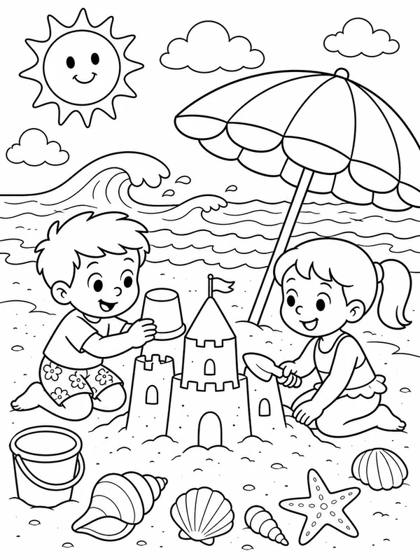 Dibujos de verano para colorear 12