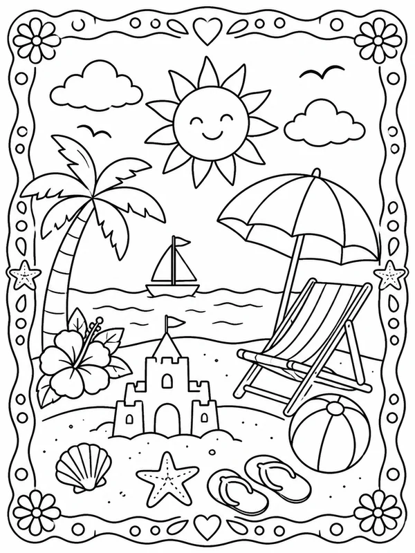Dibujos de verano para colorear 8