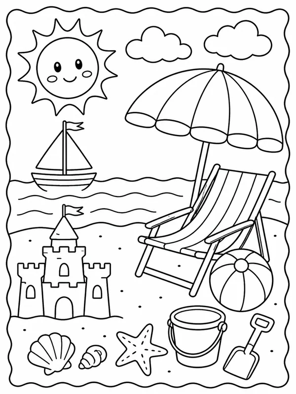 Dibujos de verano para colorear 7
