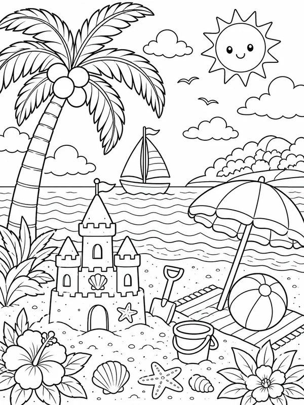 Dibujos de verano para colorear 6