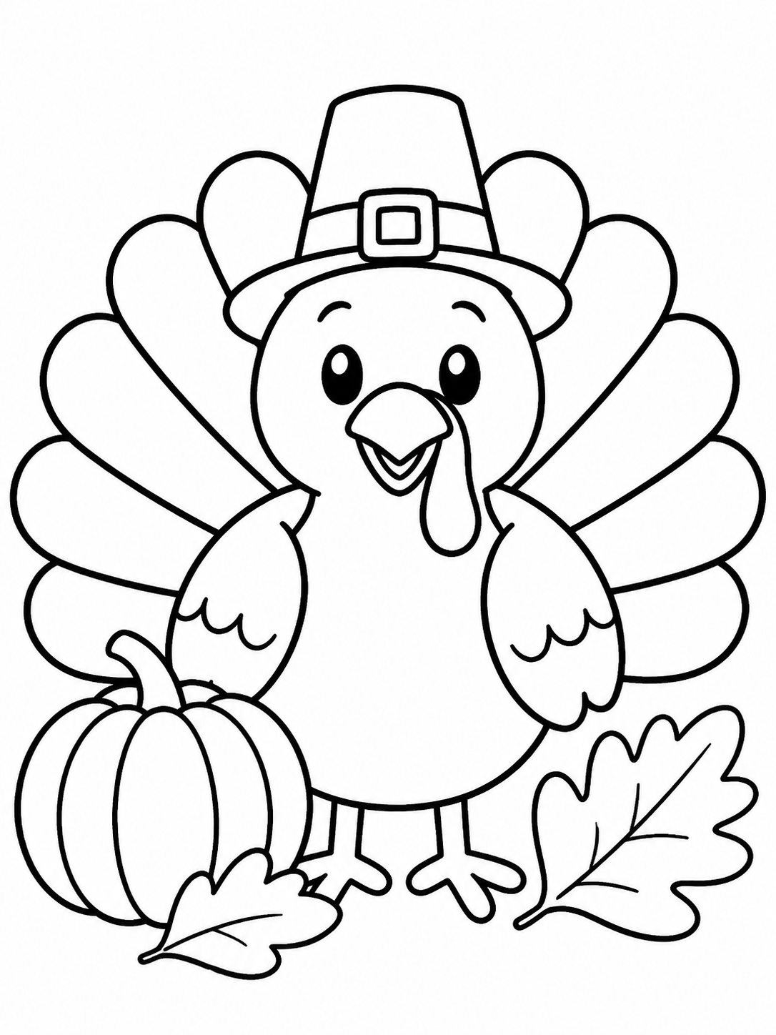 Thanksgiving printable coloring page printable line art