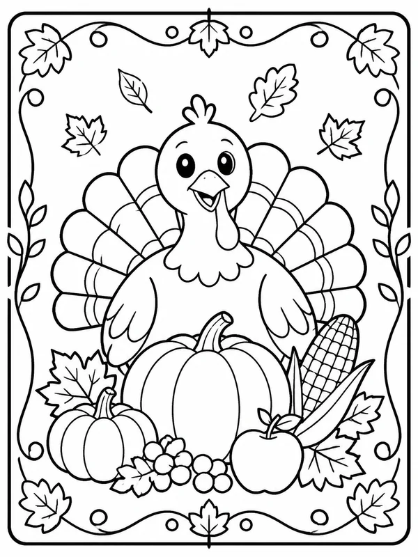 Printable thanksgiving sample printable line art