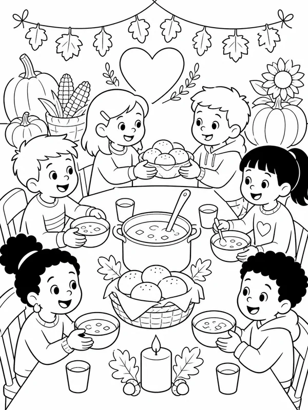 Dibujos de Acción de Gracias para colorear 11