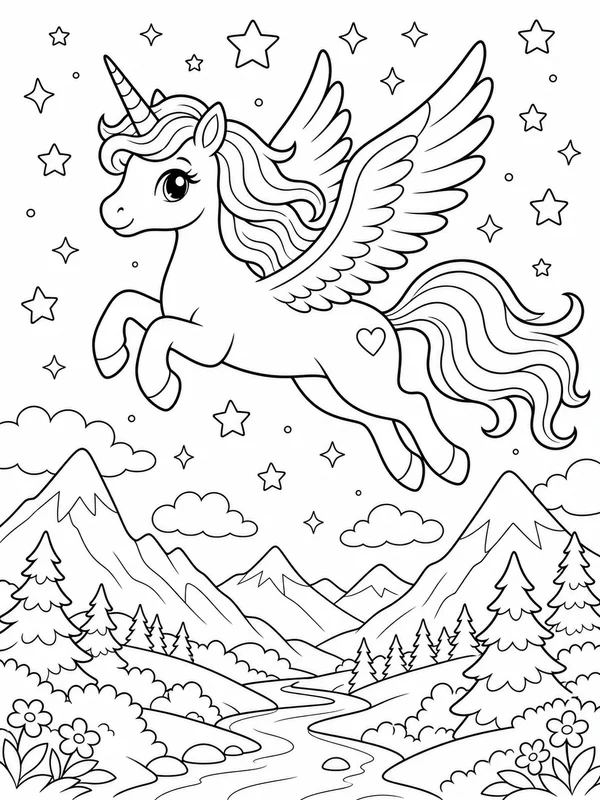 Dibujos de unicornios para colorear 10