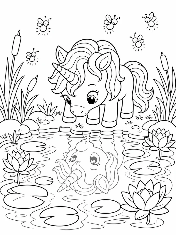 Dibujos de unicornios para colorear 8