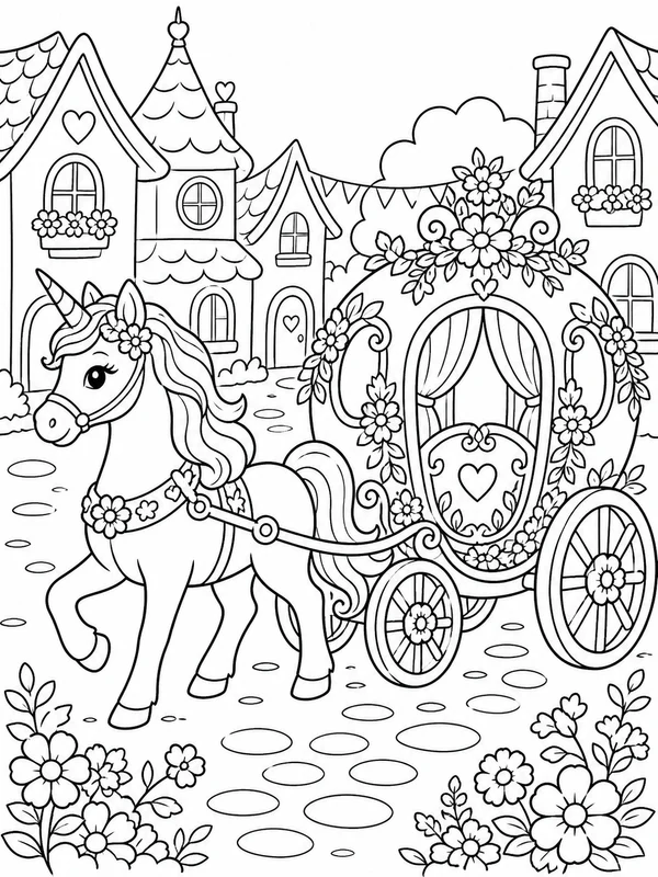 Dibujos de unicornios para colorear 4