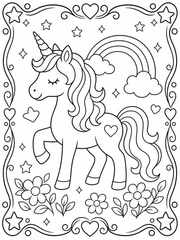 Dibujos de unicornios para colorear 6