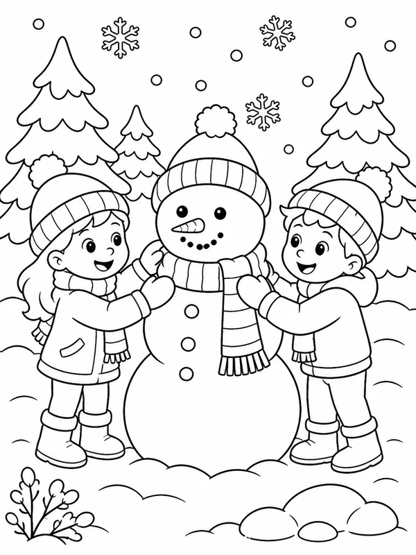 Dibujos de invierno para colorear 12