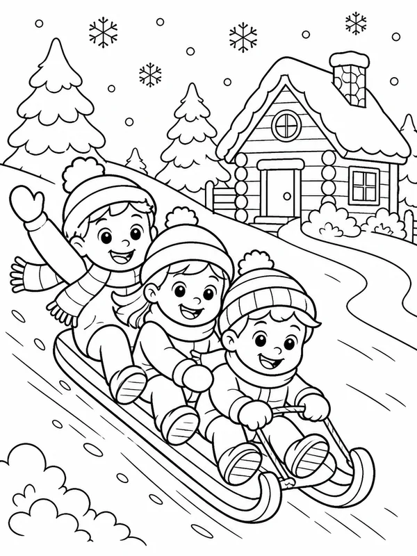 Dibujos de invierno para colorear 11