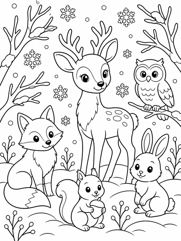 Dibujos de invierno para colorear 10