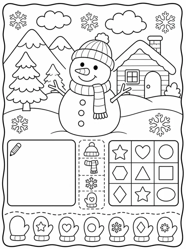 Dibujos de invierno para colorear 7